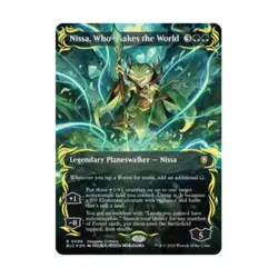 WotC Commander: Bl Nissa, Who Shakes the World (Borderless) (Raised Foil) NM - Image 1