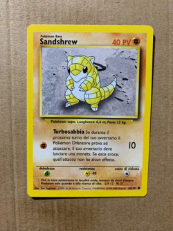 ITALIAN Sandshrew 62/102 Base Set - Common Pokemon Card - NM/Mint - Image 1