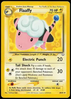 Flaaffy 28/64 Uncommon Neo Revelation Pokemon Card - Image 1