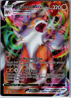 Lycanroc VMAX 092/203 SWSH07: Evolving Skies - Pokemon Card - NM - Image 1