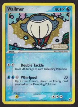 2006 Pokemon Legend Maker Wailmer Reverse Holo 69/92 Vintage TCG LP - Image 1