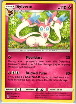 Sylveon 155/236 Non Holo SM - Cosmic Eclipse - Pokemon Card - NM - Image 1