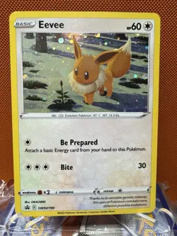 Eevee Pokemon Sword & Shield SWSH190 Cosmos Holo Black Star Promo NM 2046 - Image 1