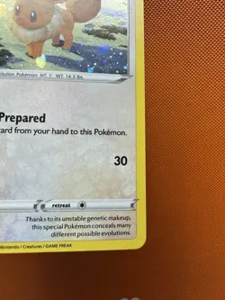 Eevee Pokemon Sword & Shield SWSH190 Cosmos Holo Black Star Promo NM 2046 - Image 5