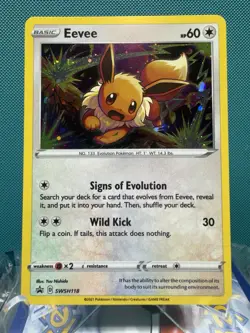 Eevee Holo #SWSH118 Promo SWSH: Sword & Shield Promo Cards Pokemon TCG NM - Image 1