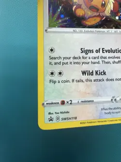 Eevee Holo #SWSH118 Promo SWSH: Sword & Shield Promo Cards Pokemon TCG NM - Image 4