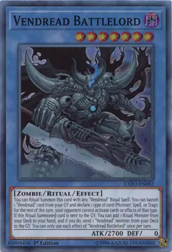 Vendread Battlelord - EXFO-EN082 - Super Rare - 1st Edition Near Mint Yugioh! Ca - Image 1