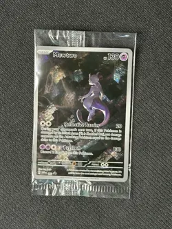 SEALED Mewtwo #052 Black Star Promo Scarlet & Violet: 151 UPC Holo Pokemon Card - Image 1