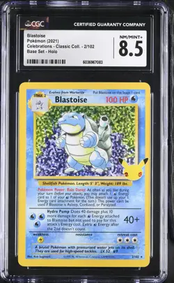 Blastoise 2021 Pokemon Celebrations - Classic Coll. CGC 8.5 #2 - Image 1