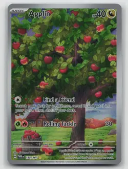 Applin 185/167 Illustration Rare Twilight Masquerade Pokemon Near Mint - Image 1