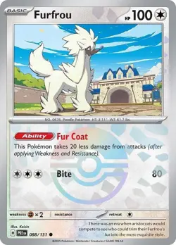 Furfrou | 88 | Pokemon | Prismatic Evolutions | Poke Ball | 50% off 2nd Item - Image 1