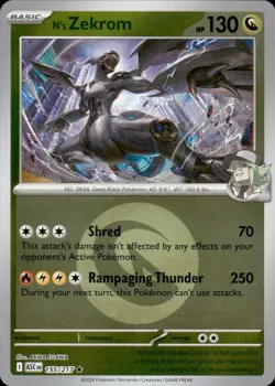 N's Zekrom (Energy Pattern) | 155 | Pokemon | Ascended Heroes | Reverse Holo - Image 1