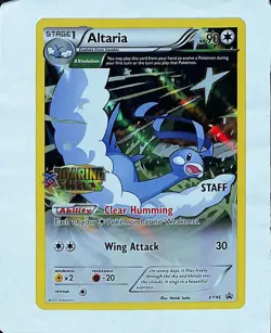 Altaria XY46 STAFF PROMO STAMP Roaring Skies Prerelease Full Art Pokemon Card - Image 1