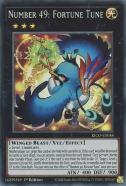 Number 49: Fortune Tune - KICO-EN048 - Super Rare - 1st Edition Near Mint Yugioh - Image 1