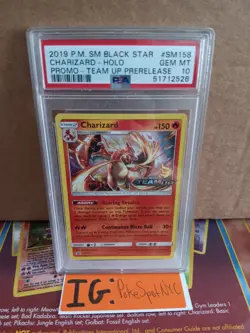Pokemon 2019 Team Up Charizard Prerelease Promo SM158 PSA 10 Gem Mint - Image 3