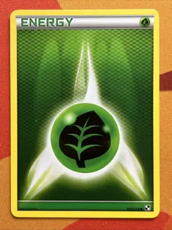 Pokemon Card - Basic Grass Energy - Regular (105/114) Black & White *LP* - Image 1