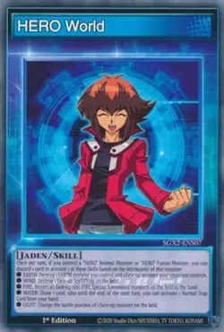 HERO World - SGX2-ENS07 - Common - 1st Edition Near Mint Yugioh! Card - Image 1