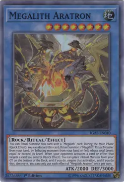 Megalith Aratron - IGAS-EN040 - Super Rare - 1st Edition Near Mint Yugioh! Card - Image 1