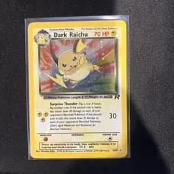 Pokemon TCG Card English Team Rocket Dark Raichu 83/82 Holo Rare Secret - Image 1