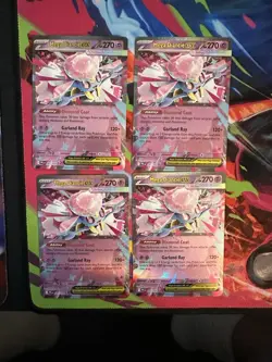 4x Mega Diancie ex 041/094 Me02: Phantasmal Flames Holo Pokemon Cards - Image 1