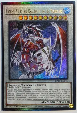 Yugioh Lancea, Ancestral Dragon of the Ice Mountain RA05-EN045 Ultimate Rare - Image 1