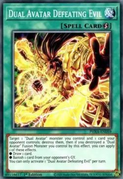 Dual Avatar Defeating Evil - PHRA-EN059 - Common - 1st Edition Near Mint Yugioh! - Image 1