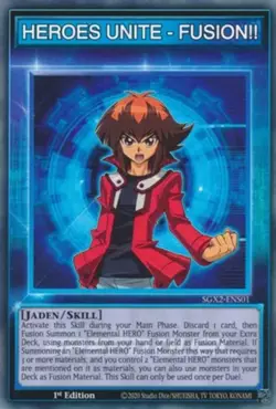 HEROES UNITE - FUSION!! - SGX2-ENS01 - Common - 1st Edition Near Mint Yugioh! Ca - Image 1
