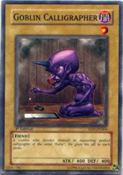 Goblin Calligrapher - SOD-EN004 - Common - 1st Edition Near Mint Yugioh! Card - Image 1
