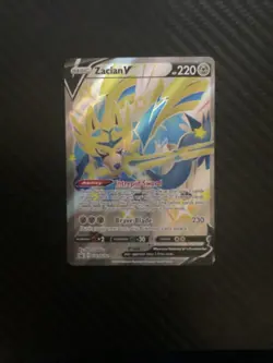 Zacian V SWSH292 Full Art Black Star Promo Pokemon Card NM - Image 1