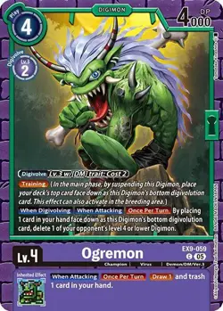 1x EX9-059 Ogremon Versus Monsters Digimon Card Game x1 - Image 1