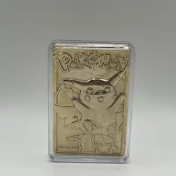 1999 Pokemon Pikachu 24K Gold Plated Trading Card Burger King - Image 1