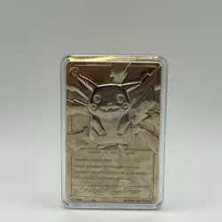 1999 Pokemon Pikachu 24K Gold Plated Trading Card Burger King - Image 2