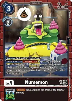 1x EX9-050 Numemon Versus Monsters Digimon Card Game x1 - Image 1
