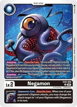1x EX9-005 Negamon Versus Monsters Digimon Card Game x1 - Image 1