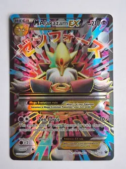 Pokemon XY Fates Collide Mega M Alakazam EX 118/124 Full Art Ultra Rare LP - Image 1