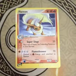 Pokemon TCG Flareon 5/100 EX Sandstorm Reverse Holo Rare Stage 1 80 HP 2003 EN - Image 1