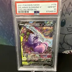 2021 Pokemon SWSH Chilling Reign Galarian Slowking V #179/198 PSA 10 GEM MINT - Image 1