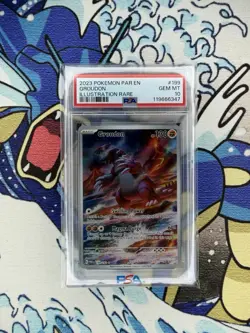 2023 POKEMON PAR EN-PARADOX RIFT ILLUSTRATION RARE #199 GROUDON PSA 10 - Image 1