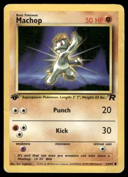 Pokemon Tcg Machop [1st Edition] #59 Pokemon Team Rocket HP - Image 1