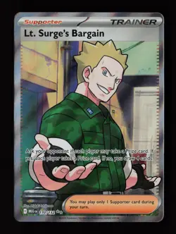 Lt. Surge's Bargain 170/132 Ultra Rare ME01: Mega Evolution Pokemon Card - Image 1