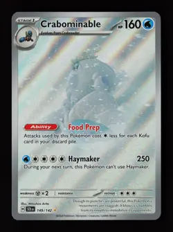 Crabominable 149/142 Holo SV07: Stellar Crown Pokemon Card - Image 1