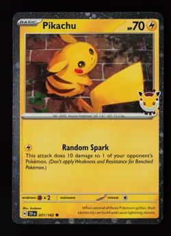 Pikachu 051/162 Pokemon Day 2026 Stamped Holo Pokemon Card - Image 1