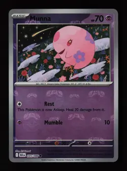 Munna 035/086 Common (Master Ball Pattern) SV: Black Bolt Pokemon Card - Image 1