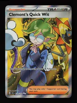 Clemont's Quick Wit 229/191 Ultra Rare SV08: Surging Sparks Pokemon Card - Image 1