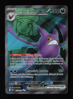 Team Rocket's Crobat ex 217/182 Ultra Rare SV10: Destined Rivals Pokemon Card - Image 1