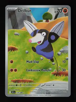 Drilbur 124/086 Holo SV: Black Bolt Pokemon Card - Image 1