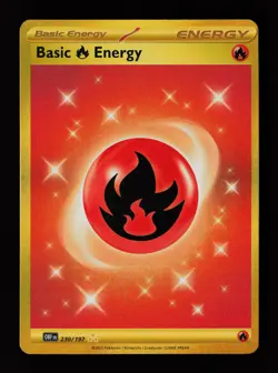 Basic Fire Energy 230/197 Secret Rare SV03: Obsidian Flames Pokemon Card - Image 1