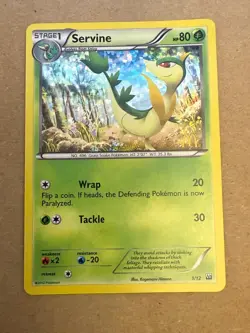 Servine 001/012 McDonald's 2012 Holo Pokemon card Pristine Near Mint condition - Image 1