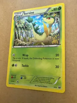 Servine 001/012 McDonald's 2012 Holo Pokemon card Pristine Near Mint condition - Image 3