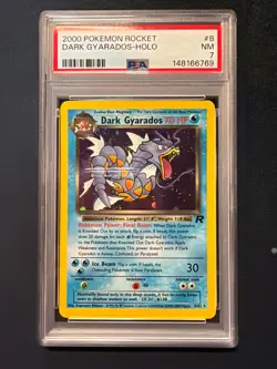 PSA 7 Dark Gyarados Holo #8 – 2000 Team Rocket Pokemon Card - Image 1
